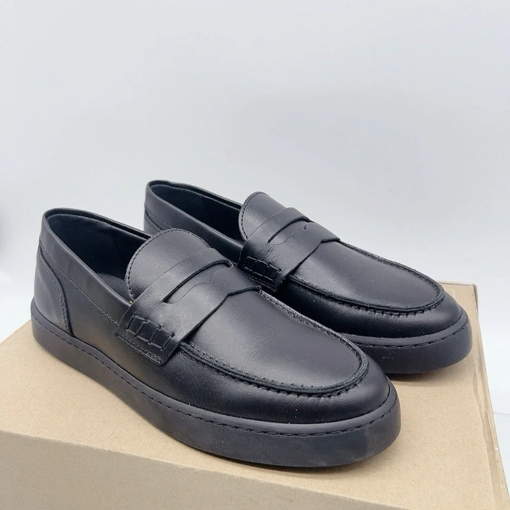 Bruno Magli Magnifico Men's Loafers Slip On Casual Shoes Black Leather US 8.5